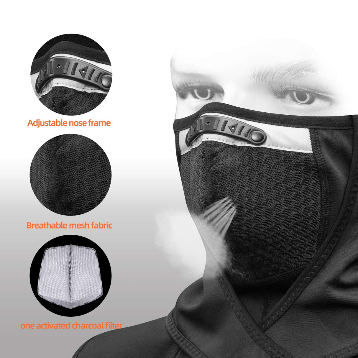 Sturmhaube Winter Warm Balaclava Winddicht Reflektierend Halswärmer
