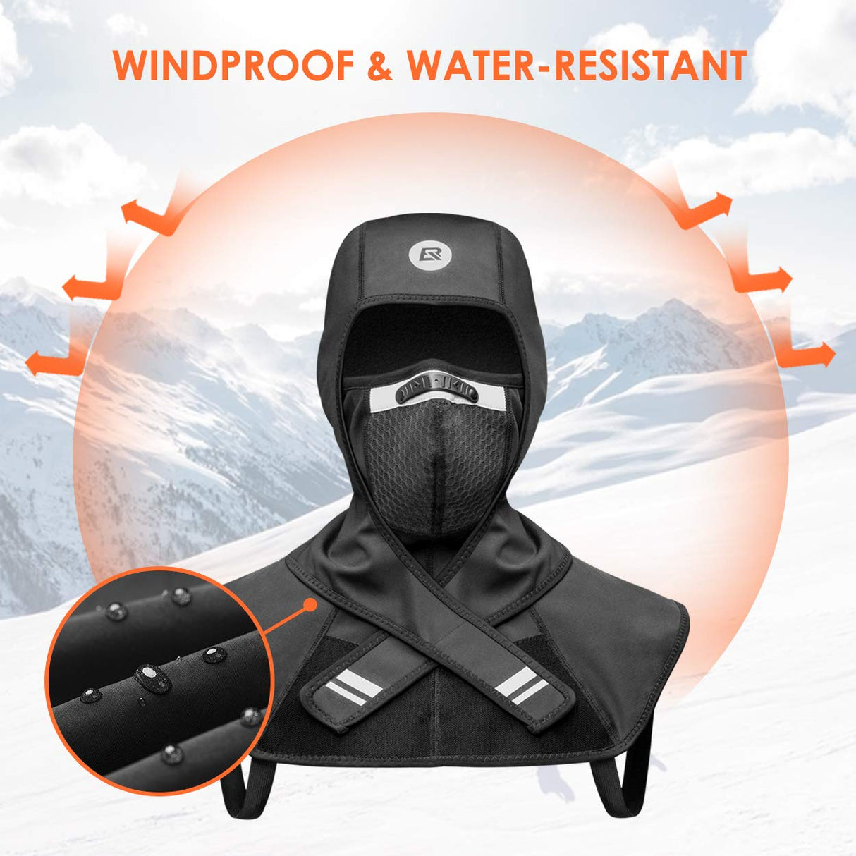 Sturmhaube Winter Warm Balaclava Winddicht Reflektierend Halswärmer