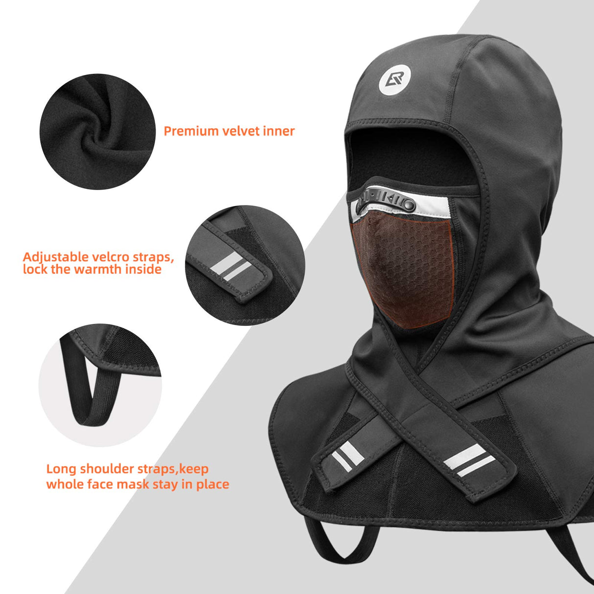 Sturmhaube Winter Warm Balaclava Winddicht Reflektierend Halswärmer