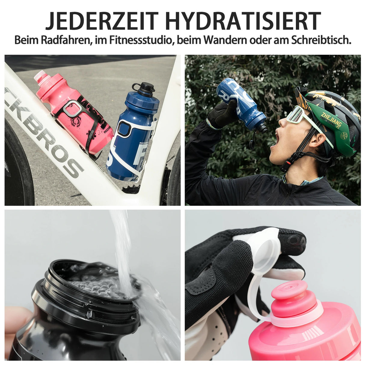 Trinkflasche 600 ml – Auslaufsicher, BPA‑frei, einhändig