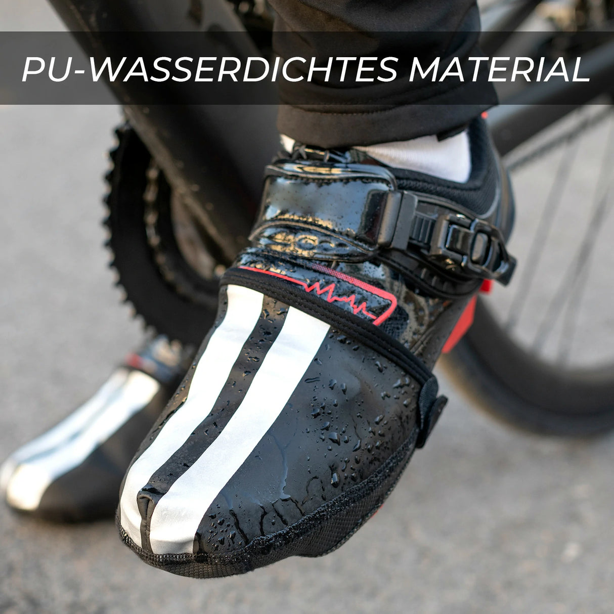 Fahrrad-Überschuhe – Wasserdicht, Winddicht & Reflektierend