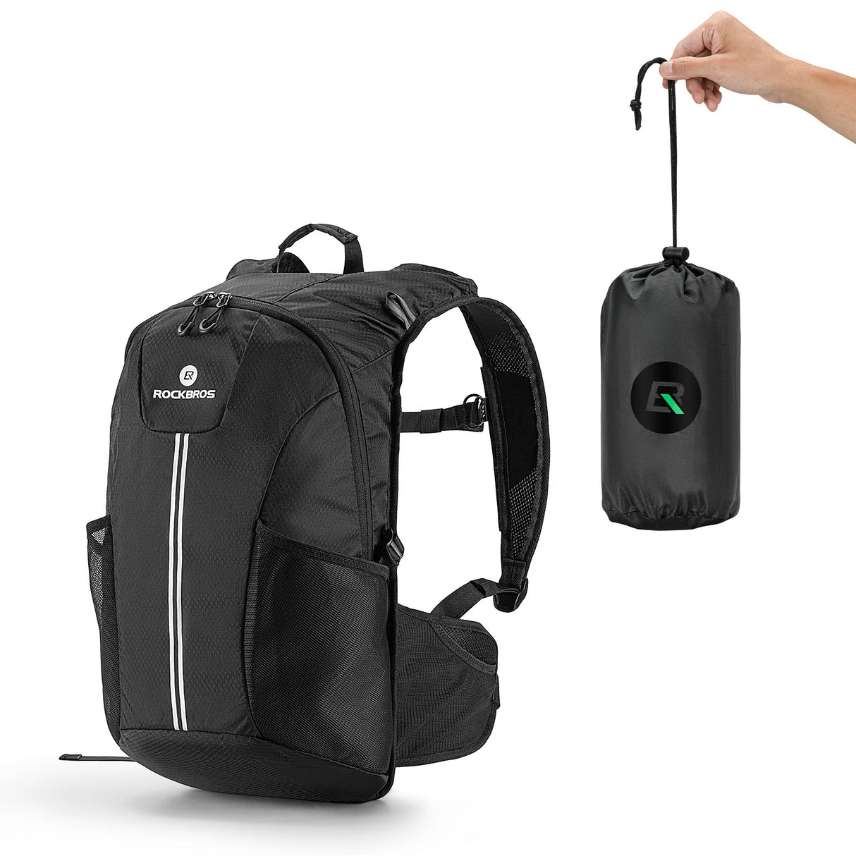 ROCKBROS Wanderrucksack 20 L – Ultraleicht, faltbar, mit Rückenbelüftung