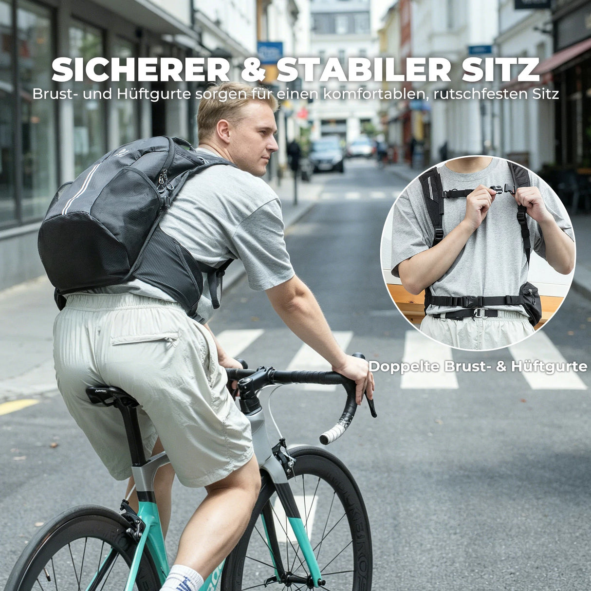 ROCKBROS Wanderrucksack 20 L – Ultraleicht, faltbar, mit Rückenbelüftung