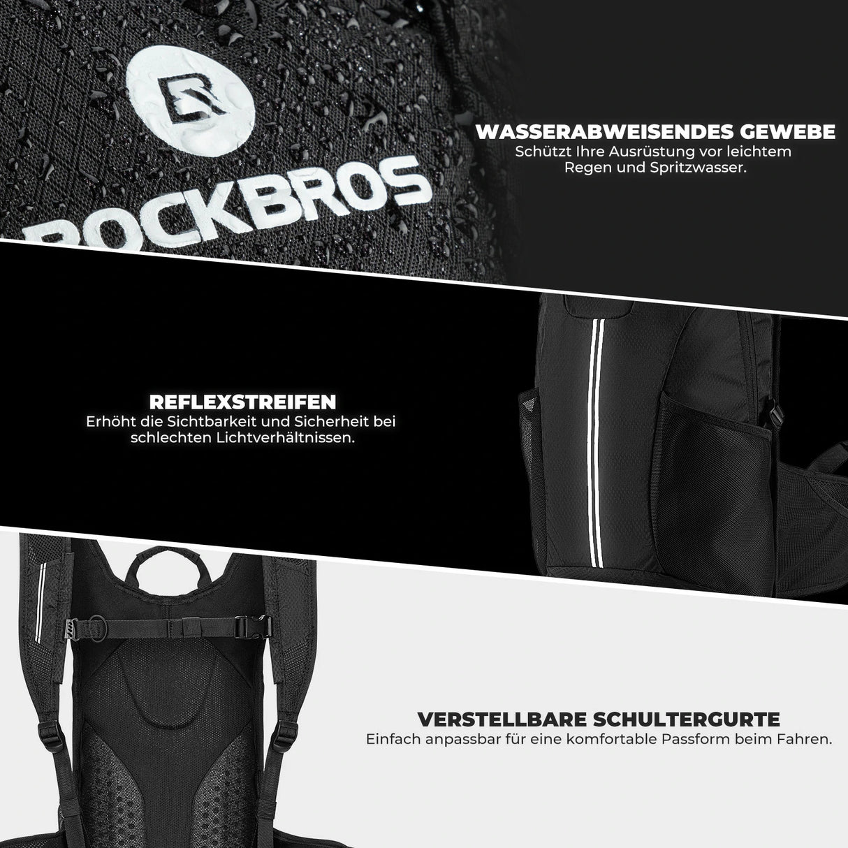 ROCKBROS Wanderrucksack 20 L – Ultraleicht, faltbar, mit Rückenbelüftung