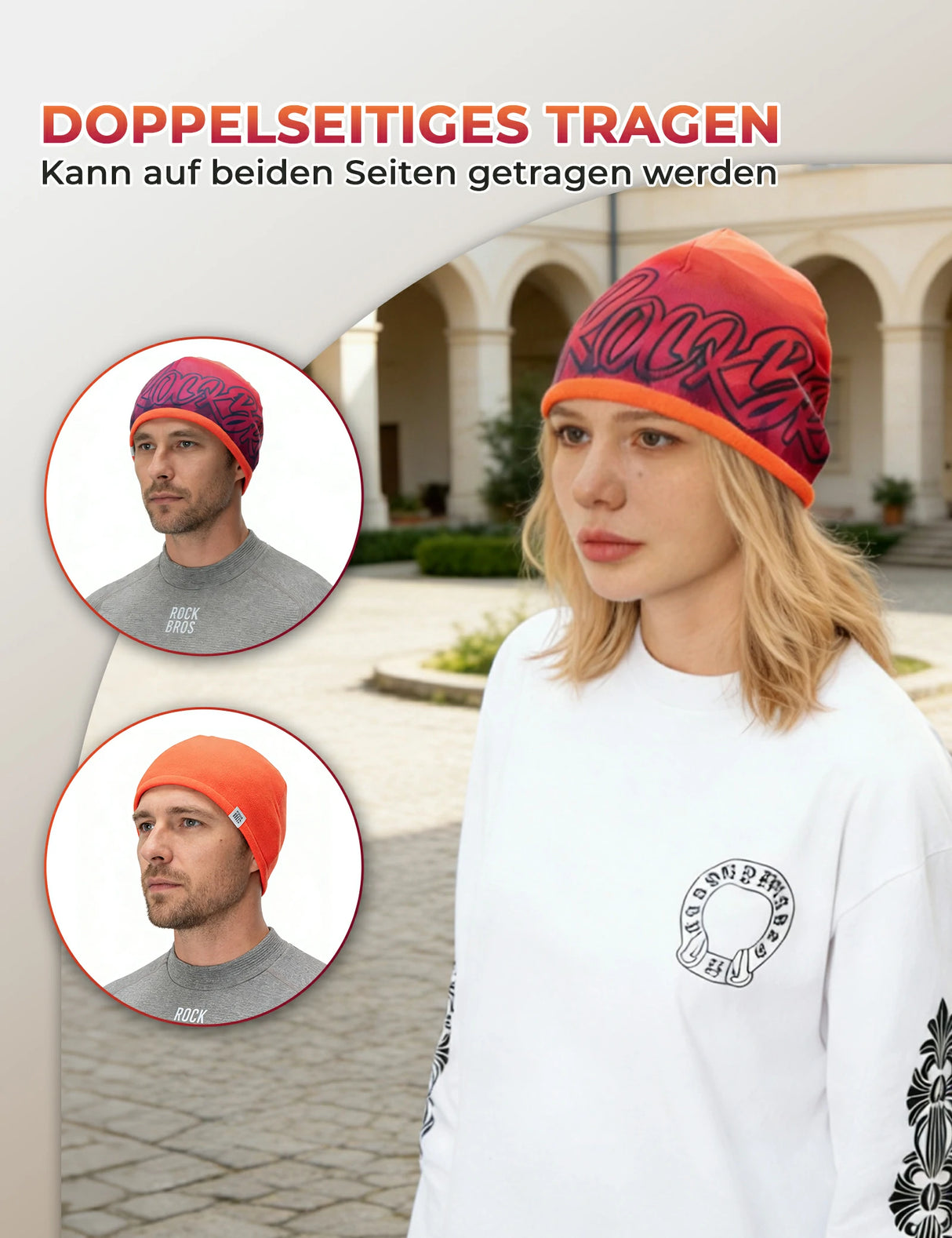 Wendbares Thermo-Mütze (2-in-1) Wintermütze mit Ohrenschutz - ROCKBROS-EU