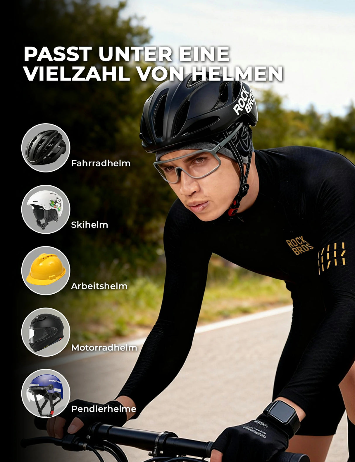Wendbares Thermo-Mütze (2-in-1) Wintermütze mit Ohrenschutz - ROCKBROS-EU