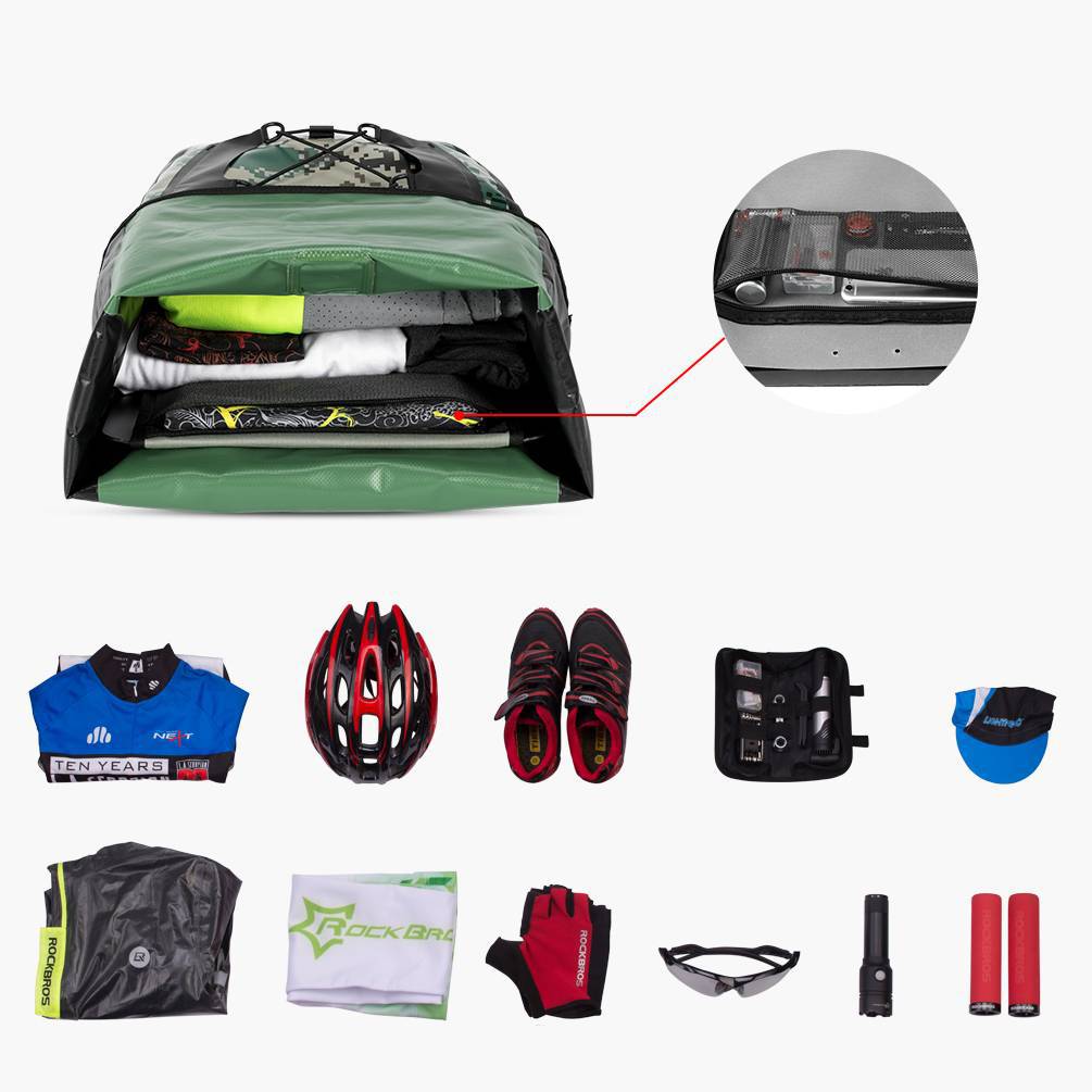 ROCKBROS 100 % wasserdichte Transporttaschen mit Netztasche 27L - ROCKBROS-EU