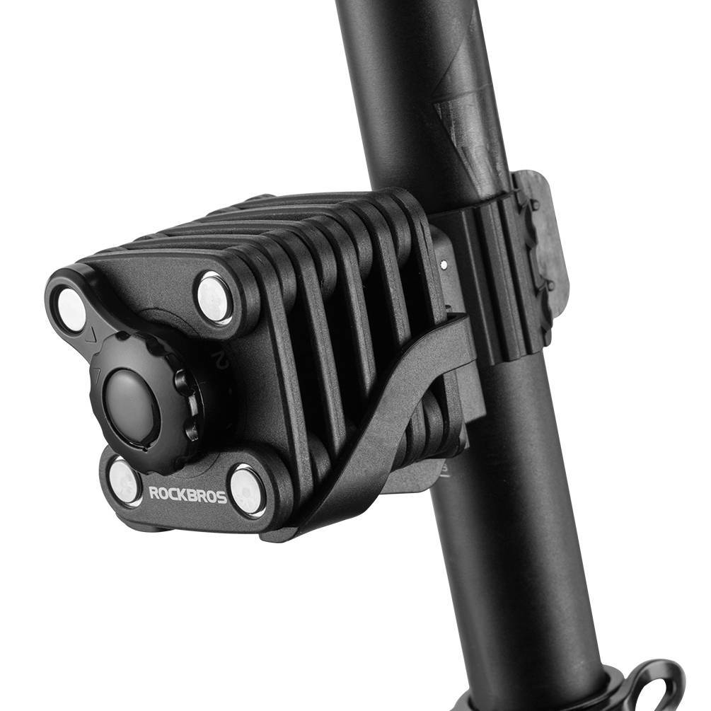 ROCKBROS Fahrradschloss Faltschloss mit Halterung 70 cm Lang Schwarz - ROCKBROS-EU