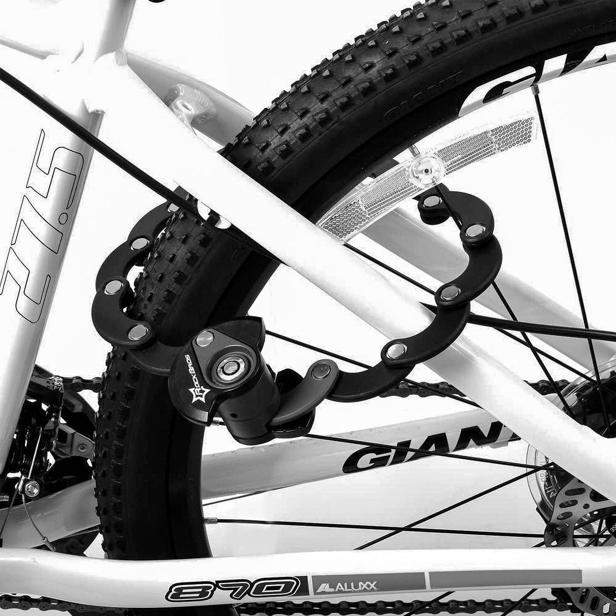 ROCKBROS Fahrradschloss Faltschloss mit Halterung 70 cm Lang Schwarz - ROCKBROS-EU