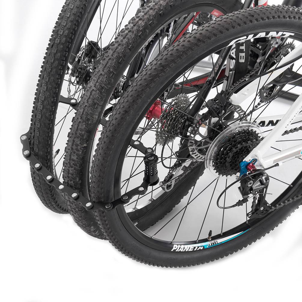 ROCKBROS Fahrradschloss Faltschloss mit Halterung 70 cm Lang Schwarz - ROCKBROS-EU