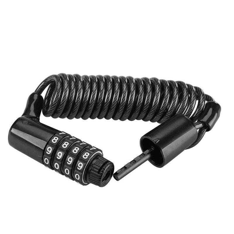 ROCKBROS Fahrradschloss Zahlenschloss Helmschloss mit 4-stellig Code max. 150 cm - ROCKBROS-EU