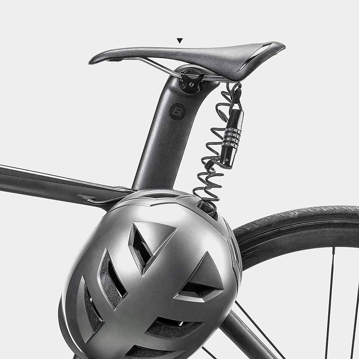 ROCKBROS Fahrradschloss Zahlenschloss Helmschloss mit 4-stellig Code max. 150 cm - ROCKBROS-EU