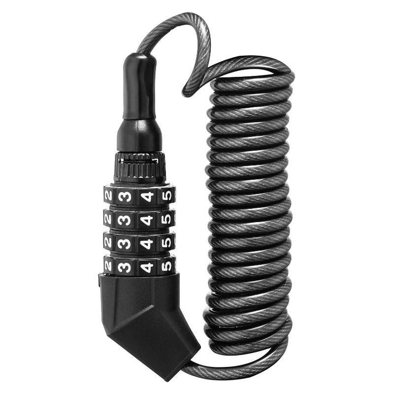 ROCKBROS Fahrradschloss Zahlenschloss Helmschloss mit 4-stellig Code max. 150 cm - ROCKBROS-EU
