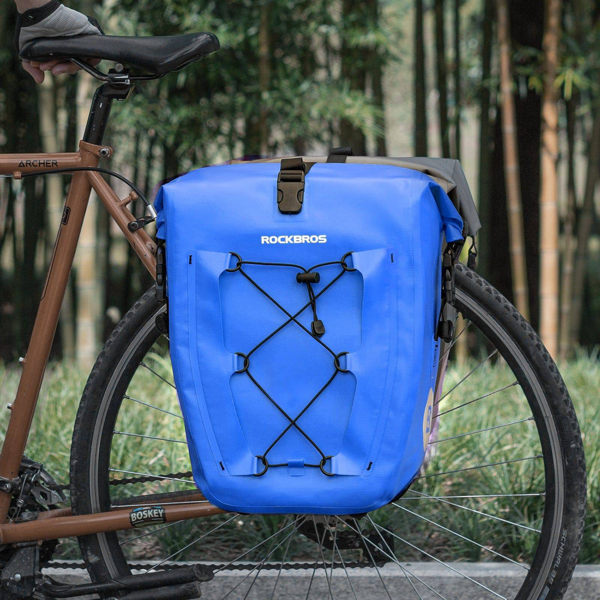 ROCKBROS Gepäckträgertasche 25L-32L 100 % wasserdicht mit Tragegriff - ROCKBROS-EU