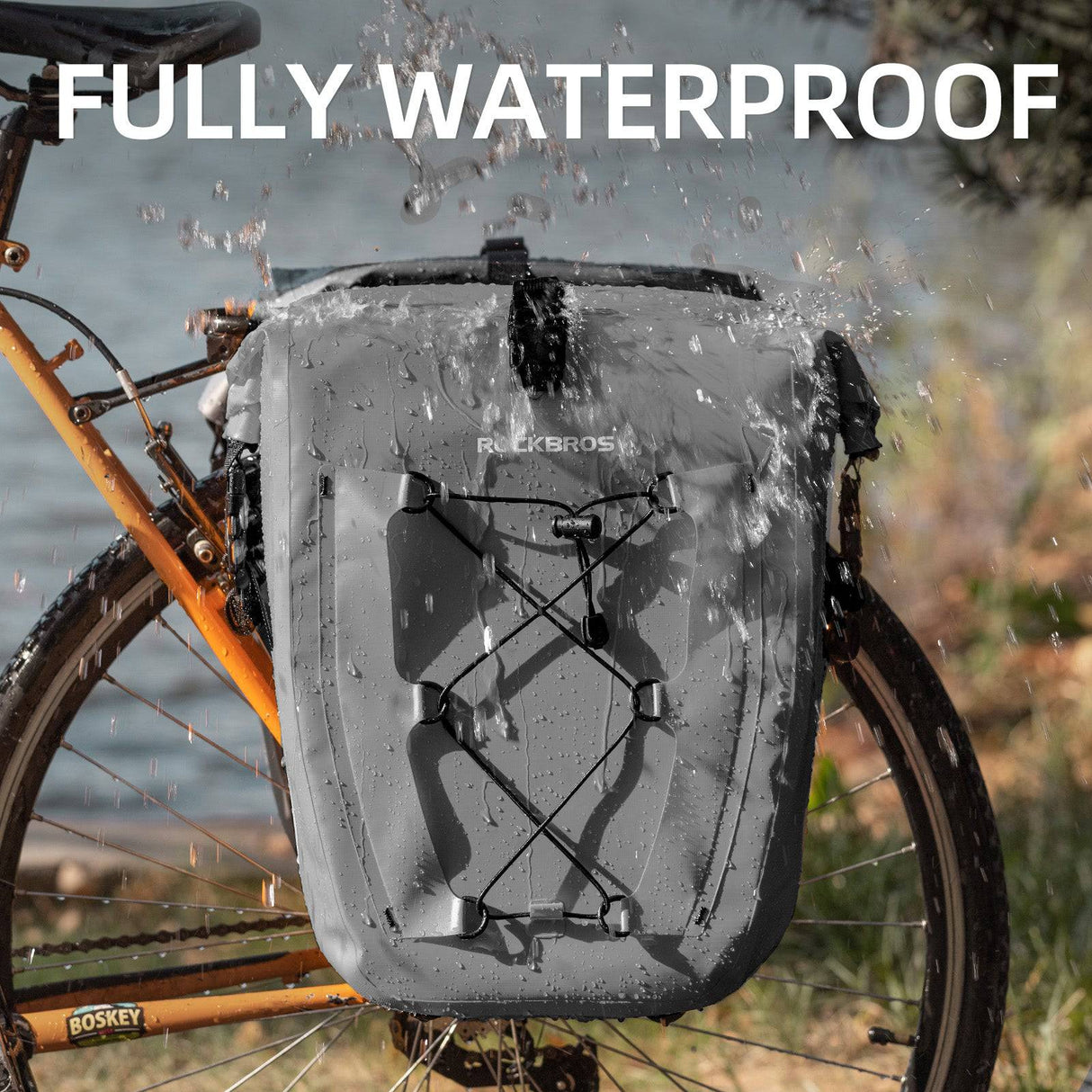 ROCKBROS Gepäckträgertasche 25L-32L 100 % wasserdicht mit Tragegriff - ROCKBROS-EU