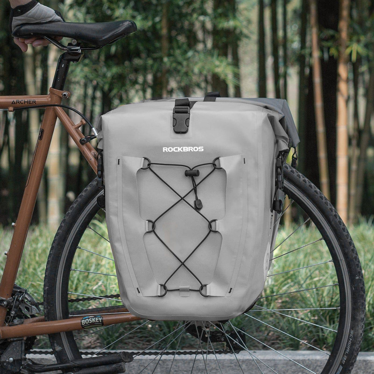 ROCKBROS Gepäckträgertasche 25L-32L 100 % wasserdicht mit Tragegriff - ROCKBROS-EU
