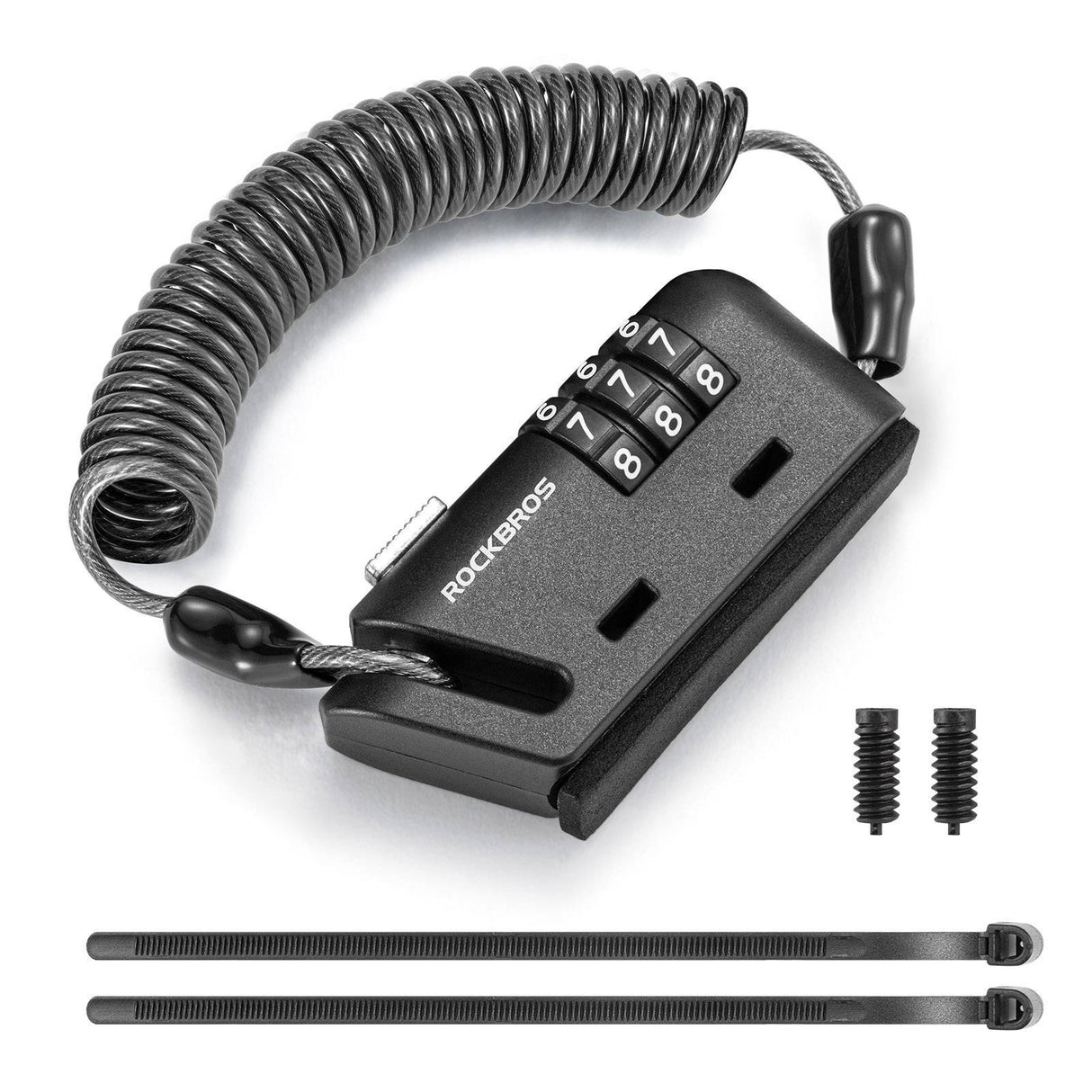 ROCKBROS Helm schloss 150 cm Zahlenschloss 3-stellig Zahlencode - ROCKBROS-EU