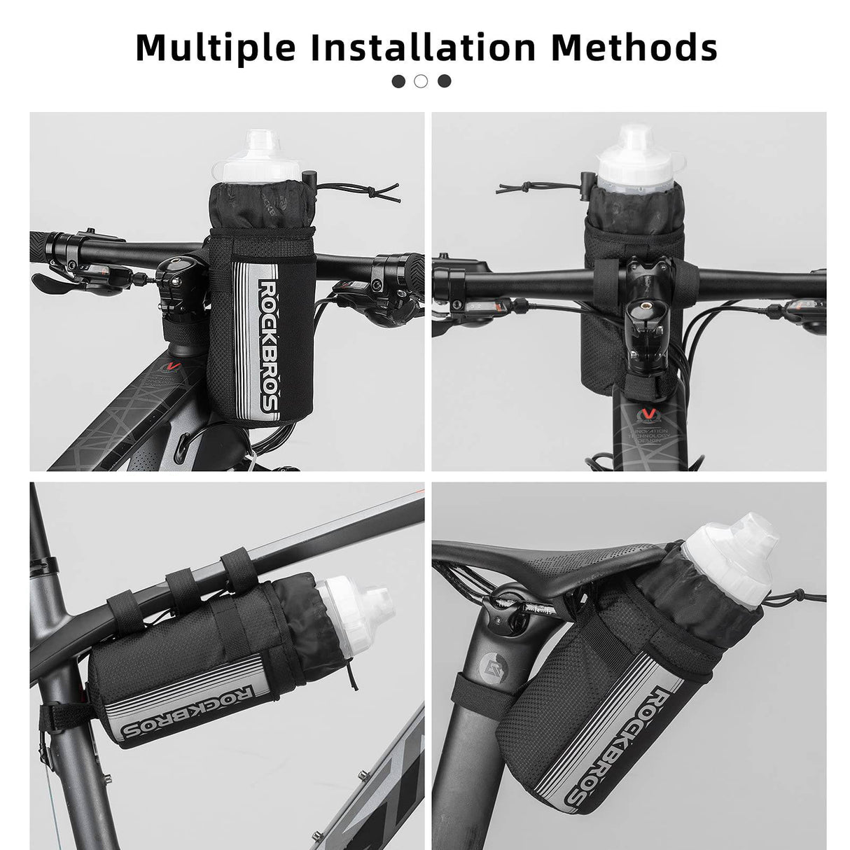 ROCKBROS Isolierte Fahrrad Lenkertasche mit Wasserflaschenhalter und Handytasche - ROCKBROS-EU