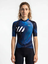 Damen-Radtrikot Liquid Terrain