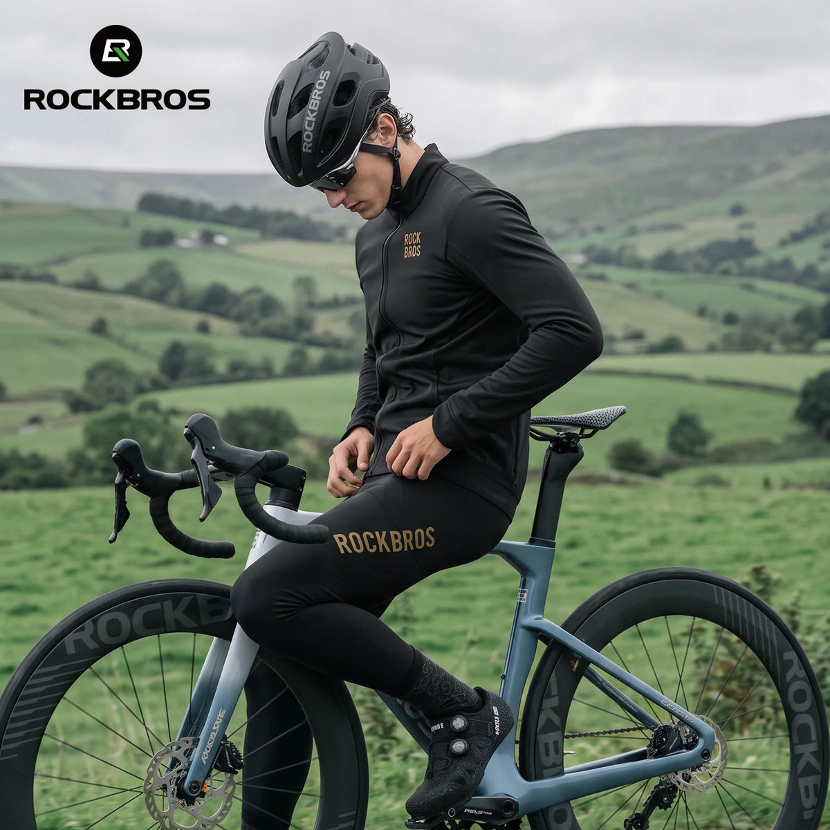 Winddichtes Langarm Winter Radtrikot mit Fleece, Herren & Damen, Euro-Größen, für Rennrad & Mountainbike