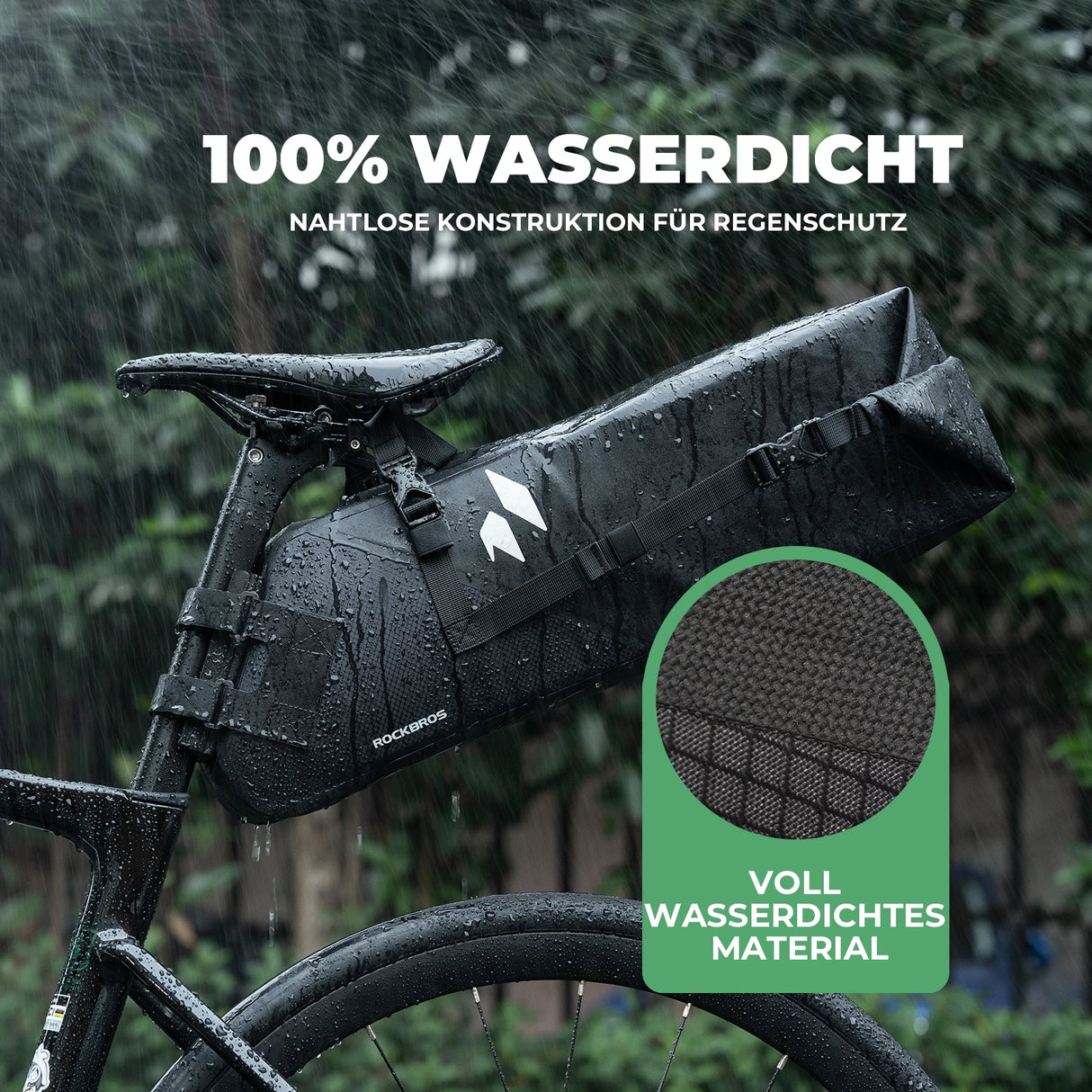 AS-157 RideMate Satteltasche – 100% Wasserdicht, 13L