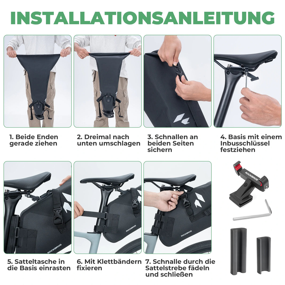 AS-157 RideMate Satteltasche – 100% Wasserdicht, 13L