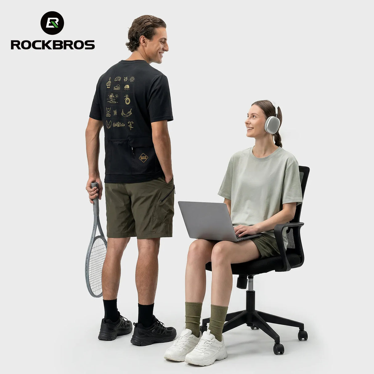 Lässiges Rad-T-Shirt mit kurzen Ärmeln – Urban-Serie