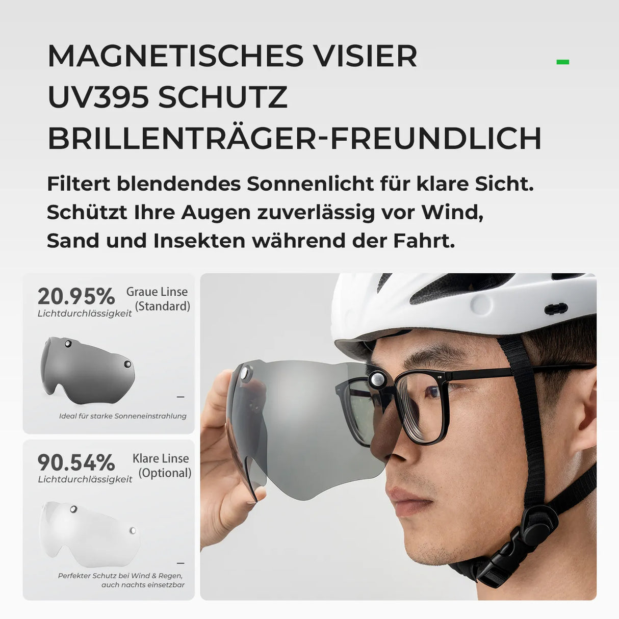 Casque de vélo ROCKBROS avec lunettes et visière magnétiques amovibles intégrées