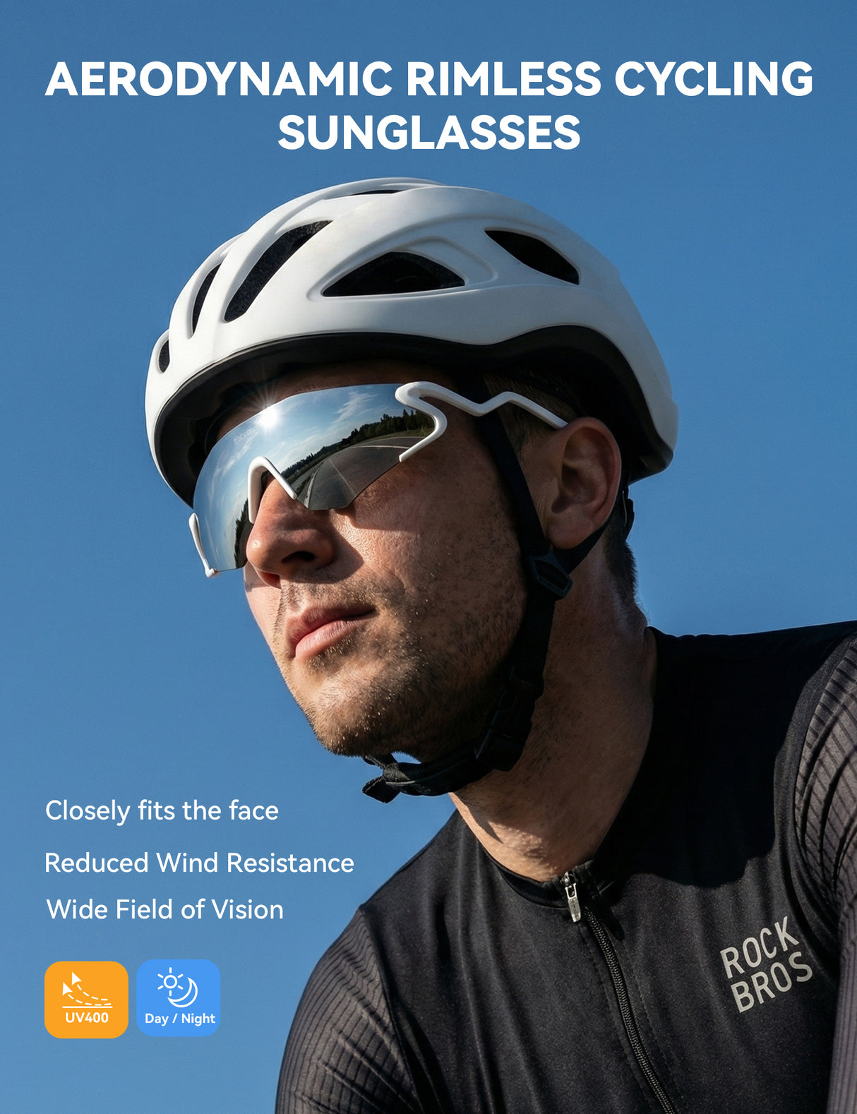 Photochrome Fahrradbrille mit UV400 Schutz