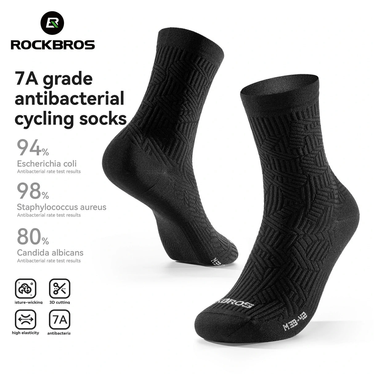 7A Antibakterielle Fahrradsocken 2 Paar