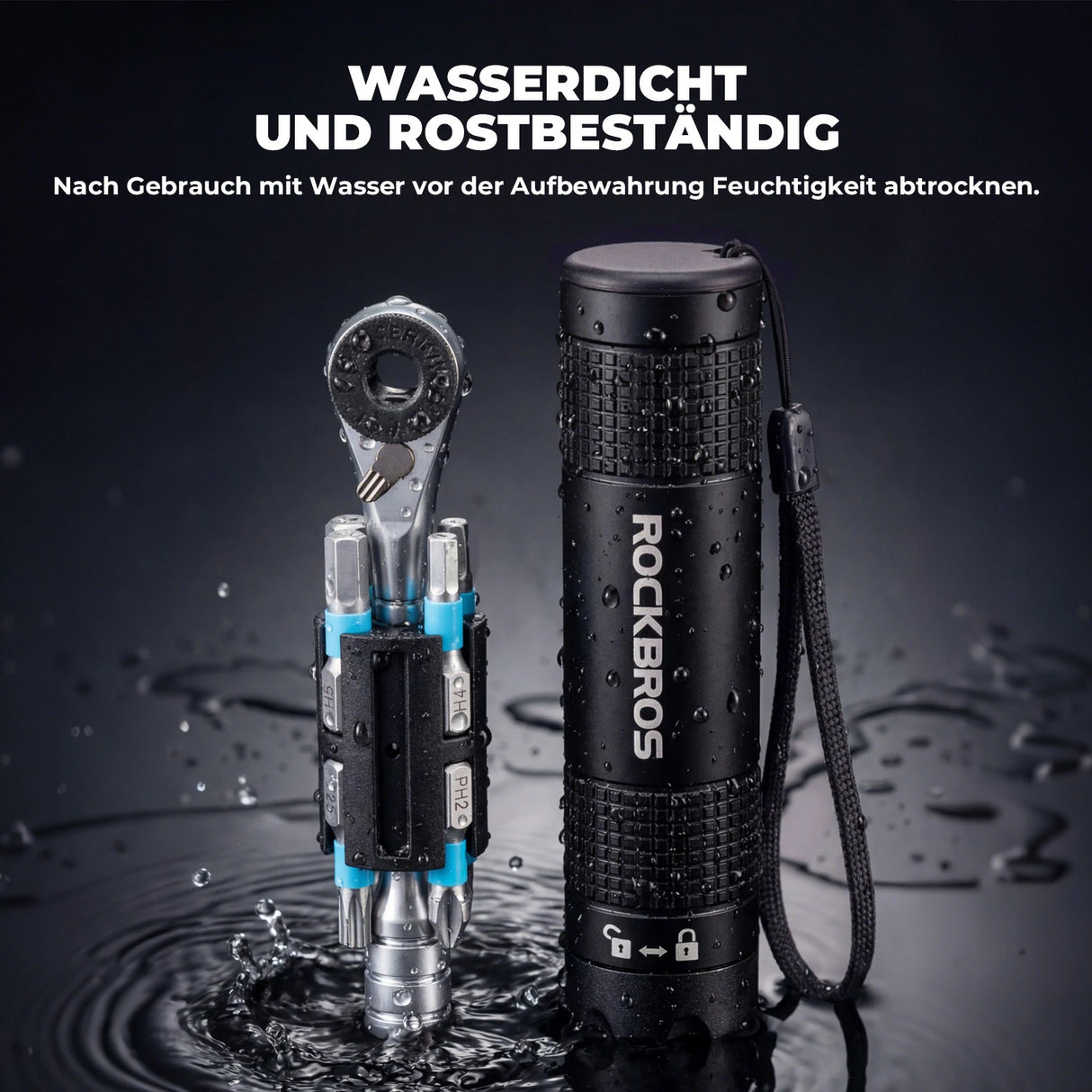 8‑in‑1 Mini‑Fahrrad‑Ratsche Multitool – Kompakt & leicht, Metalllegierung