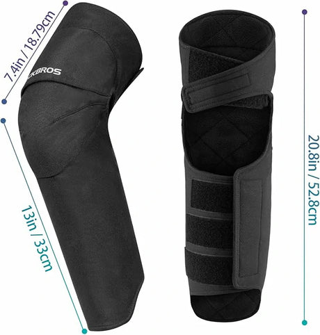 Beinlinge Knieschutz Winter – 1 Paar Wärmende Knieschoner mit Fleece & Winddichtung