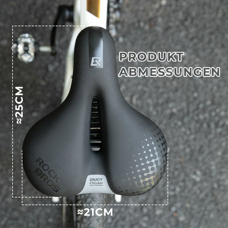 Bequemer Fahrradsattel, Ergonomisch Fahrrad Sattel Mit Druckentlastung & Belüftung, Hochdichter Schaumstoff, Doppelte Federung - ROCKBROS-EU