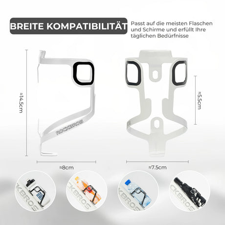 Fahrrad‑Flaschenhalter Aluminium – 27 g, für Trinkflaschen bis 75 mm