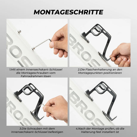 Fahrrad‑Flaschenhalter Aluminium – 27 g, für Trinkflaschen bis 75 mm