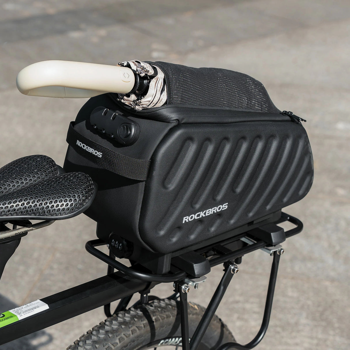 Fahrrad‑Gepäckträgertasche 7,5 L – Mit doppelt gesichertem Zahlenschloss