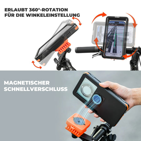 Magnetische Fahrrad‑Handyhalterung – 4,7–6,9 Zoll, Lenkerhalterung 22,2–31,8 mm