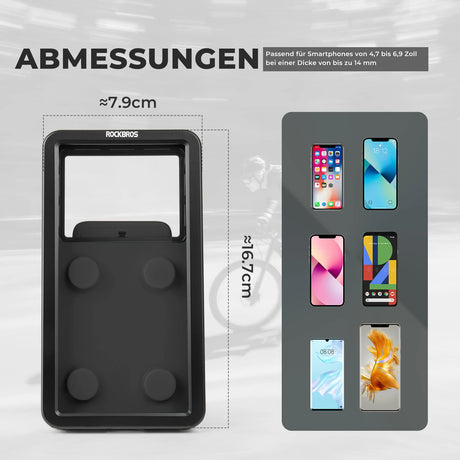 Magnetische Fahrrad‑Handyhalterung – 4,7–6,9 Zoll, Lenkerhalterung 22,2–31,8 mm