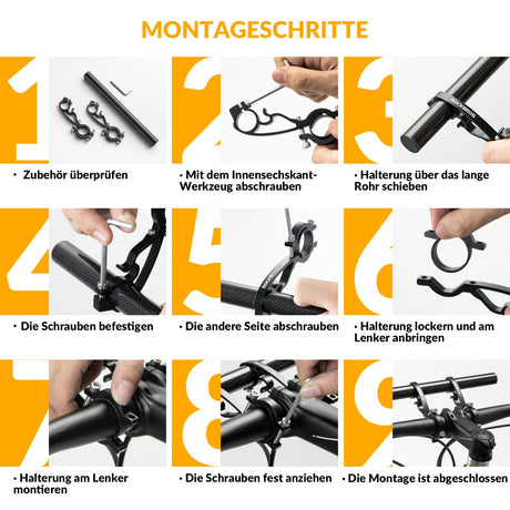 Fahrrad Lenkererweiterung 25 cm – Extender-Halterung für 20‑32 mm Lenkerdurchmesser