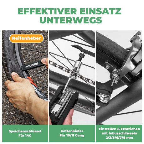 Fahrrad‑Multifunktionswerkzeug – 12‑in‑1‑Flick‑ & Reparaturset