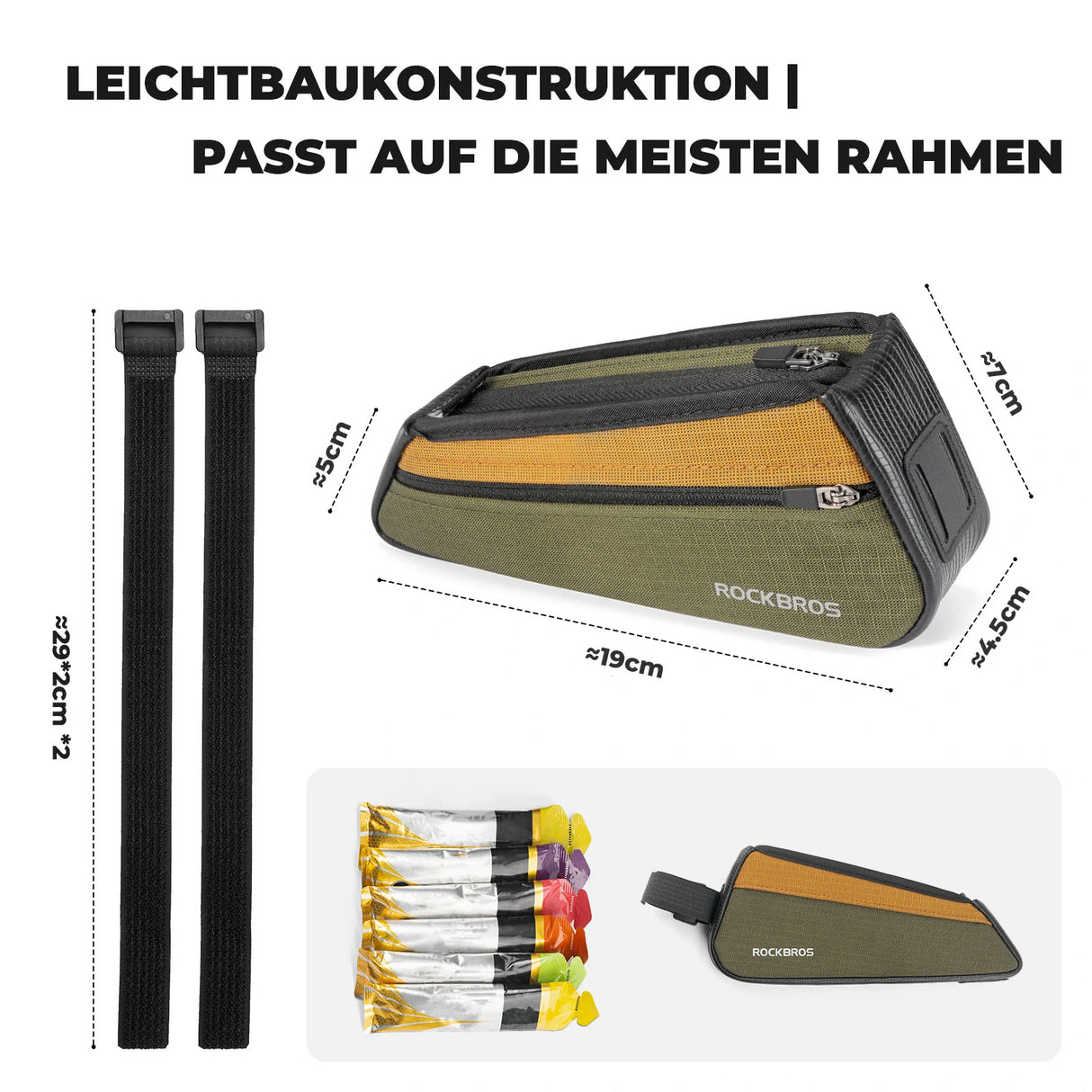 Fahrrad Oberrohrtasche – Kratzfest & Abriebfest für Schnellen Zugriff