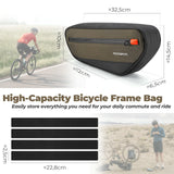 Fahrrad‑Rahmentasche – Dreiecktasche 1,7 L, reflektierend