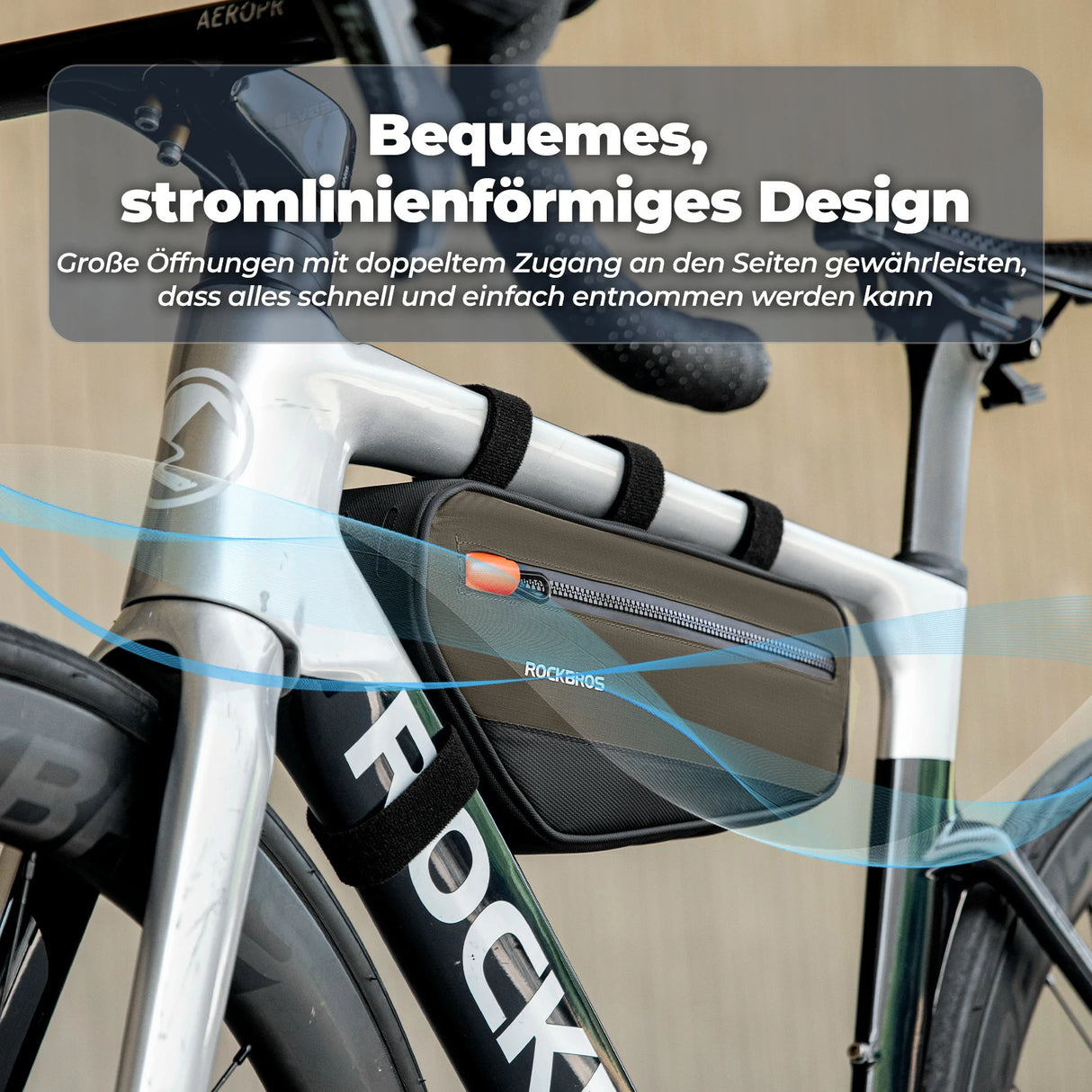 Fahrrad‑Rahmentasche – Dreiecktasche 1,7 L, reflektierend