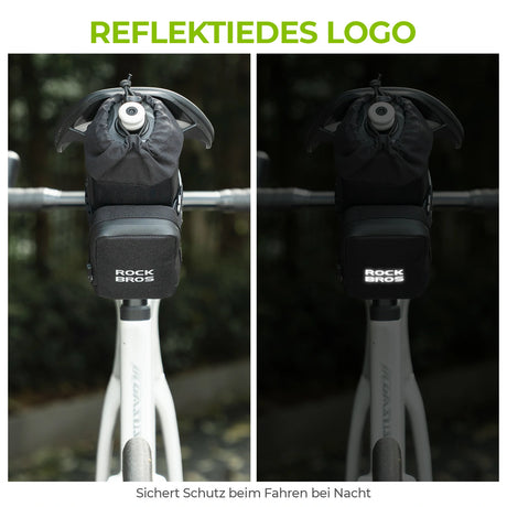 Fahrrad‑Satteltasche – Mit Flaschenhalter & 0,3 L Mini‑Tasche