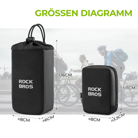 Fahrrad‑Satteltasche – Mit Flaschenhalter & 0,3 L Mini‑Tasche