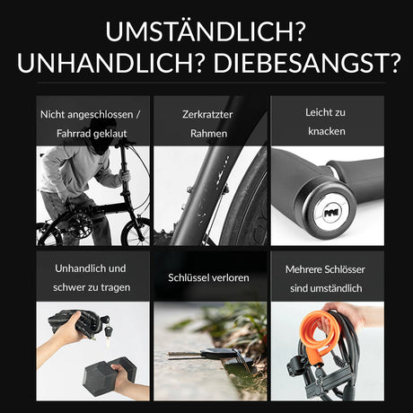 Fahrrad‑Zahlenschloss – 5‑stelliges Kabelschloss mit Code