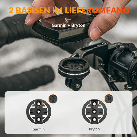 Fahrradcomputer‑Halterung – Für 31,8 mm Lenker, Garmin & Bryton