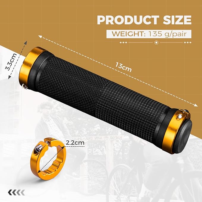 Fahrradgriffe 22 mm – Mit Aluminium Lock‑On‑System