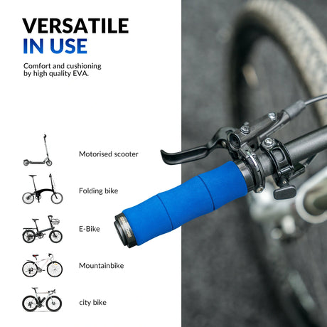 Fahrradgriffe – Rutschfeste EVA‑Schwammgriffe mit Aluminium, 22 mm