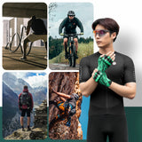 ROCKBROS Fahrradhandschuhe Herren – Sommer Halbfinger, atmungsaktiv & stoßdämpfend